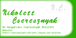 nikolett cseresznyak business card
