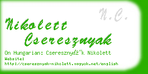 nikolett cseresznyak business card